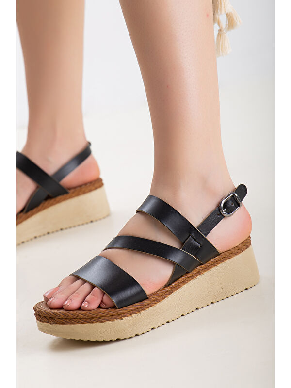 D152 Kadın Hakiki Deri Sandalet - Görsel 9