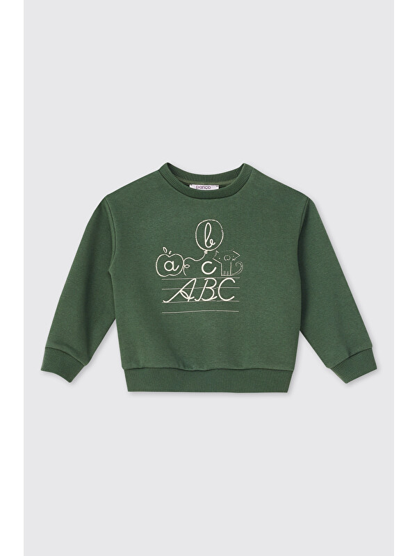 Panço Kız Bebek Yeşil Sweatshirt