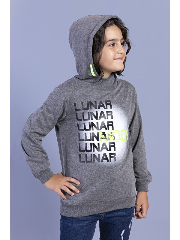 Toontoykids Erkek Çocuk Kapüşonlu Baskılı Sweatshirt
