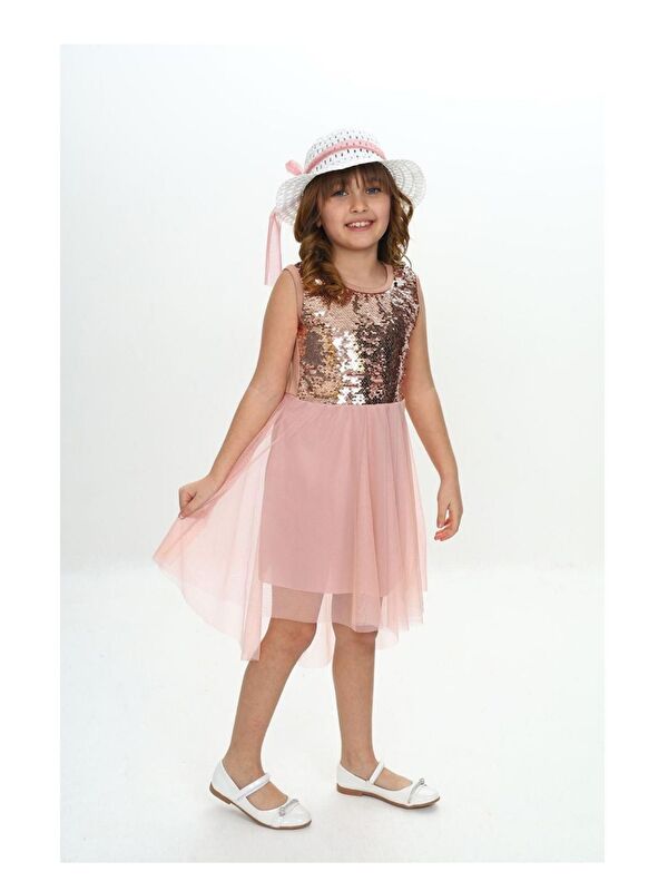 My Kids Wear Kız Çocuk Şapka Ve Payetli Elbise