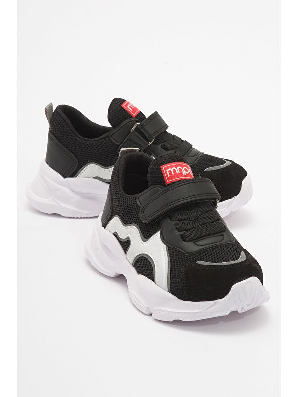 Erkek Çocuk Siyah Hakiki Deri Günlük Spor Ayakkabı - Görsel 3