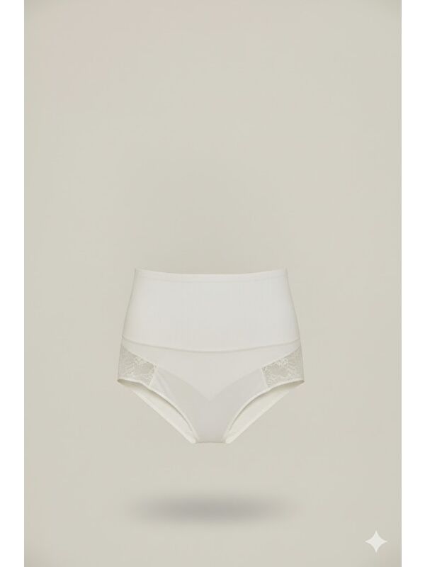 C&City C12200 Seamless Slip Pantolon Korse Beyaz