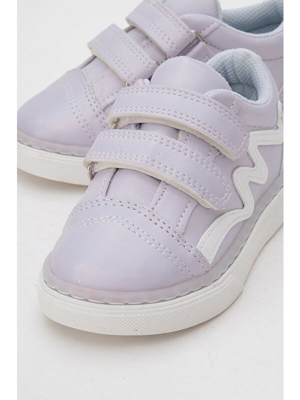 Kız Çocuk Lila Simli Sneaker Ayakkabı - Görsel 3