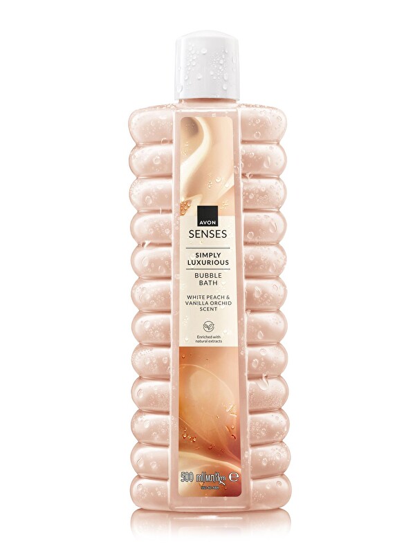 AVON Simply Luxurious Beyaz Şeftali ve Vanilya Orkide Kokulu Banyo Köpüğü 500 Ml.