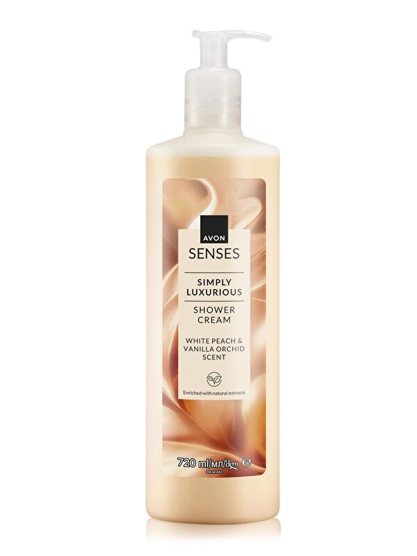 AVON Simply Luxurious Beyaz Şeftali ve Vanilya Orkide Kokulu Duş Kremi 720 Ml.