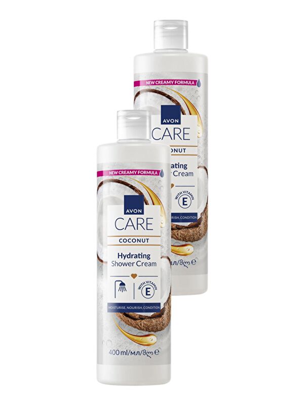 AVON Care Coconut Hindistan Cevizi Nemlendirici Duş Jeli 400 Ml. İkili Set