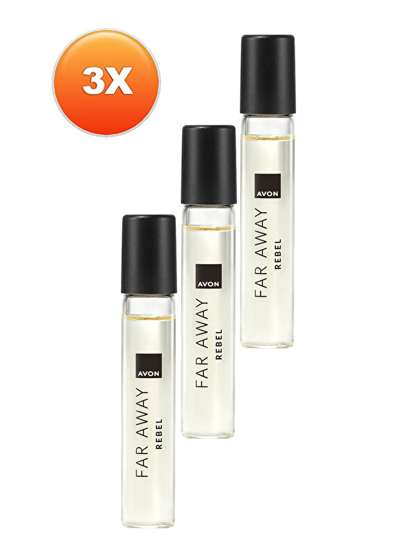 AVON Far Away Rebel Kadın Parfüm Edp 10 Ml. Üçlü Set