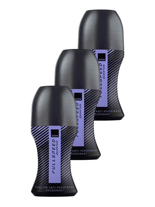 AVON Full Speed Quantum Erkek Rollon 50 Ml. Üçlü Set