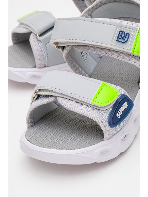 Erkek Çocuk Gri Işıklı Anatomik Hafif Günlük Sandalet - Görsel 3