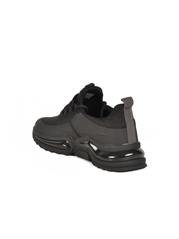 Siyah Bağcıklı Hafif Esnek Erkek Spor Ayakkabı Than 836 M - Görsel 5