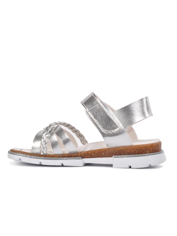 001 Gümüş Çocuk Sandalet - Görsel 3