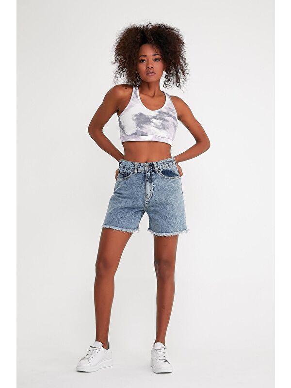 Süperlife Kadın Crop Slim Fit Atlet-Tişort SPR21Y18