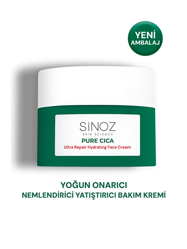 Sinoz Pure Cica Yoğun Onarıcı Nemlendirici Bakım Kremi 50 ML Tahriş Olmuş Hasarlı Ciltler için