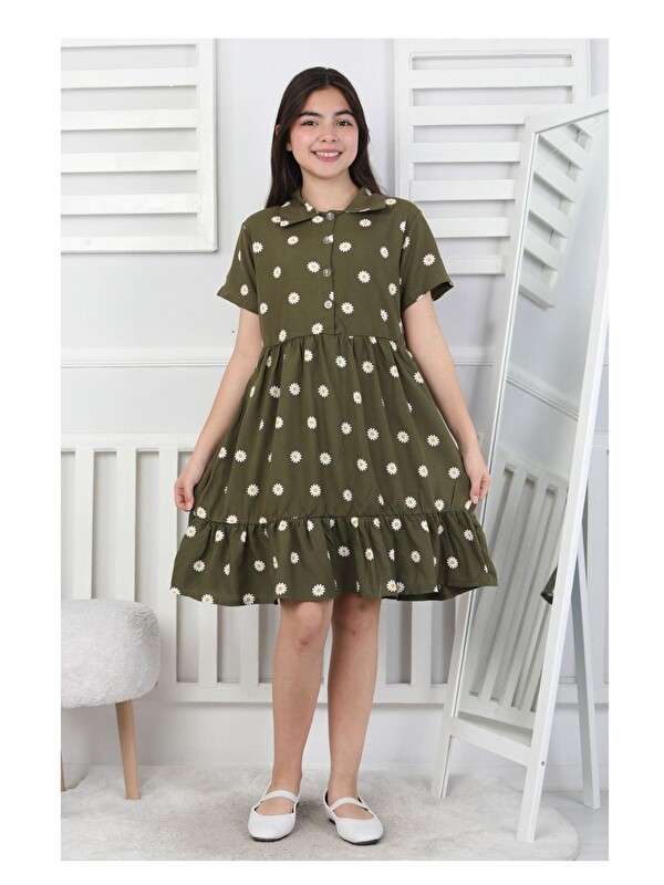 My Kids Wear Papatya Desenli Kız Çocuk Elbise