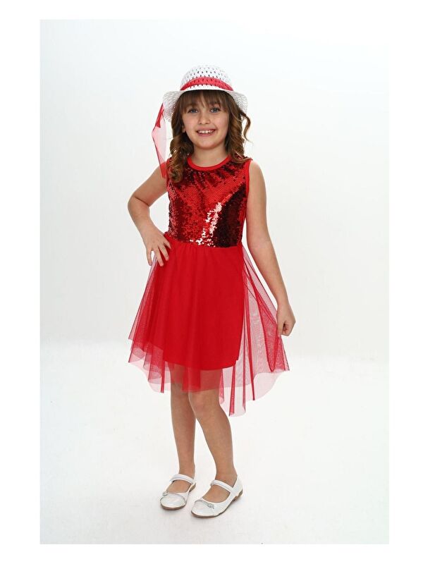 My Kids Wear Kız Çocuk Şapka Ve Payetli Elbise