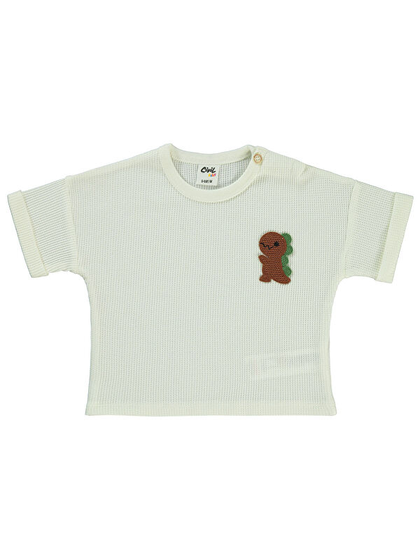 Civil Baby Erkek Bebek Tişört 6-18 Ay Ekru