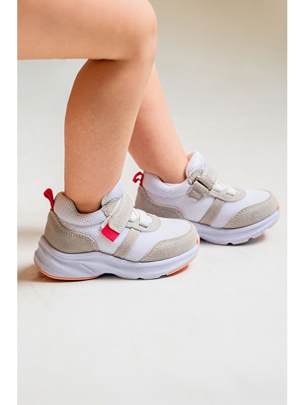 Unisex Çocuk Beyaz Günlük Spor Ayakkabı - Görsel 2