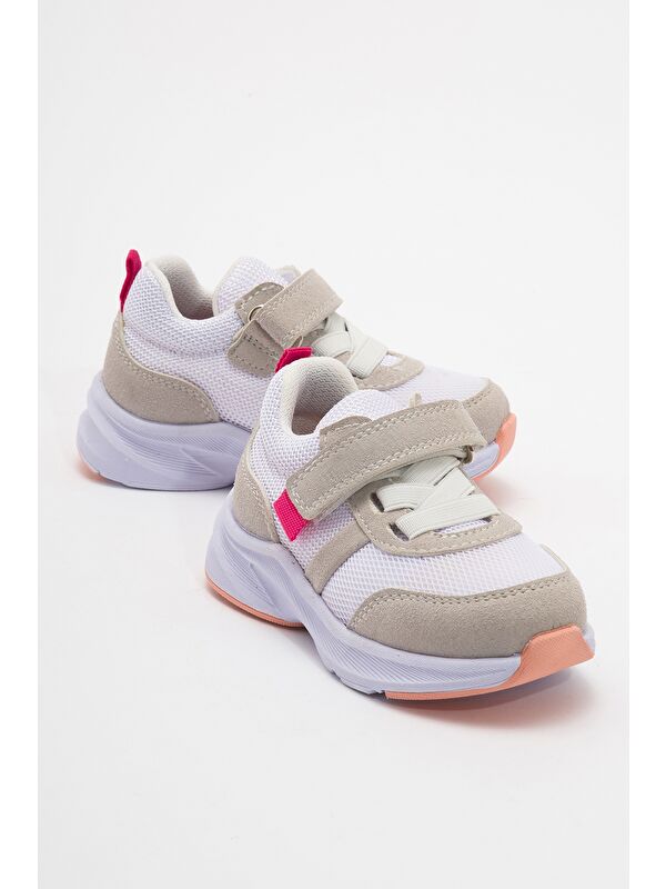 Unisex Çocuk Beyaz Günlük Spor Ayakkabı - Görsel 3