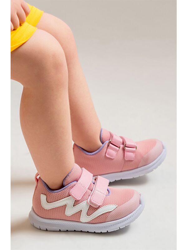 Unisex Çocuk Pembe Günlük Spor Ayakkabı - Görsel 2