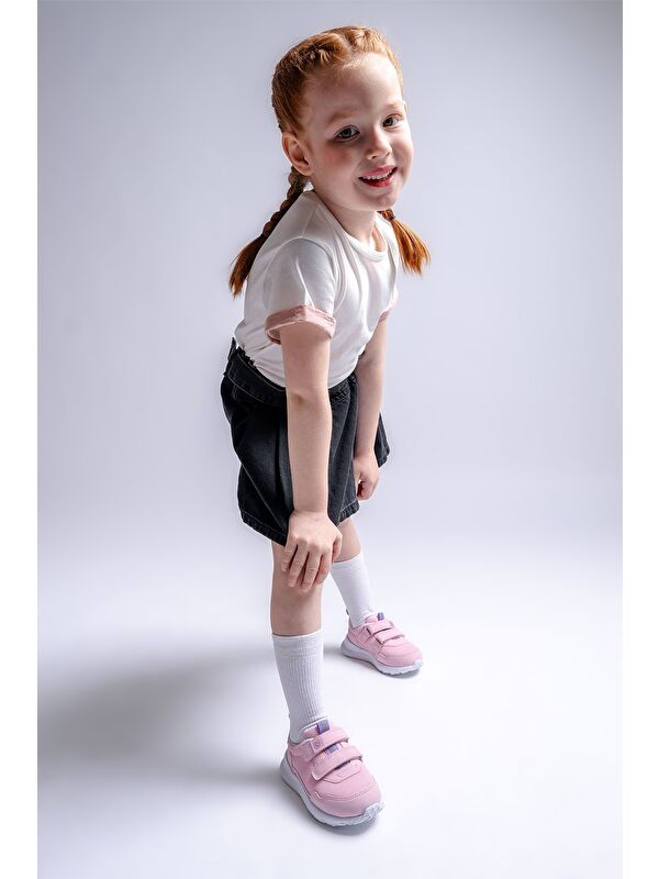 Kız Çocuk Pudra Günlük Spor Ayakkabı - Görsel 3