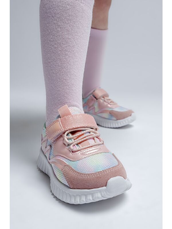 Kız Çocuk Pudra Spor Ayakkabı - Görsel 5