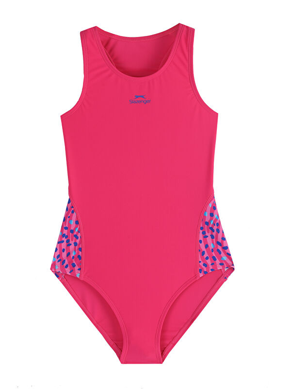 SLAZENGER Spl RacerBlk Kız Çocuk Mor Mayo