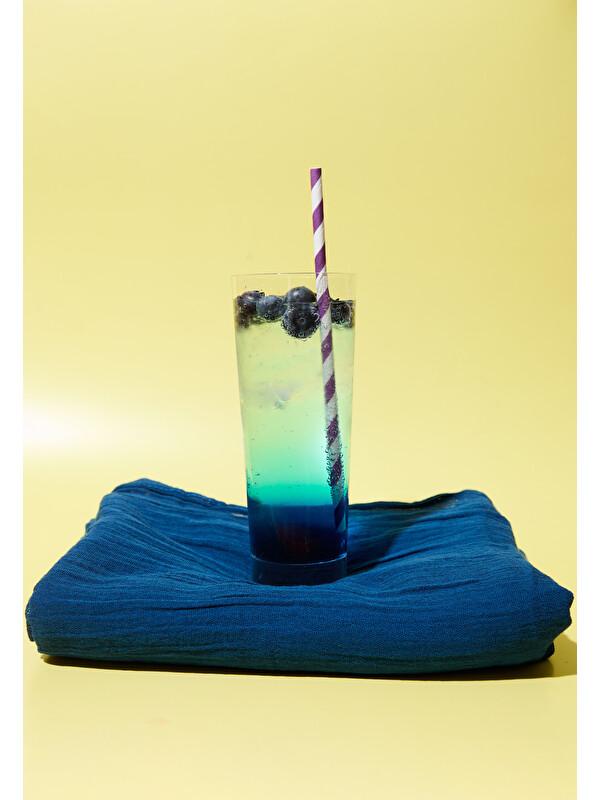 Fresh Scarfs Pamuklu Keten Şal Blue Spirulina
