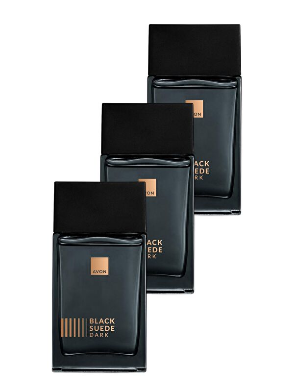 AVON Black Suede Dark Erkek Parfüm Edt 100 Ml. Üçlü Set