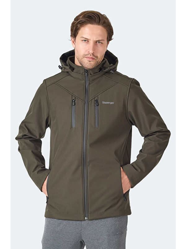 SLAZENGER HA-YUN Erkek Mont Softshell Kaban Haki
