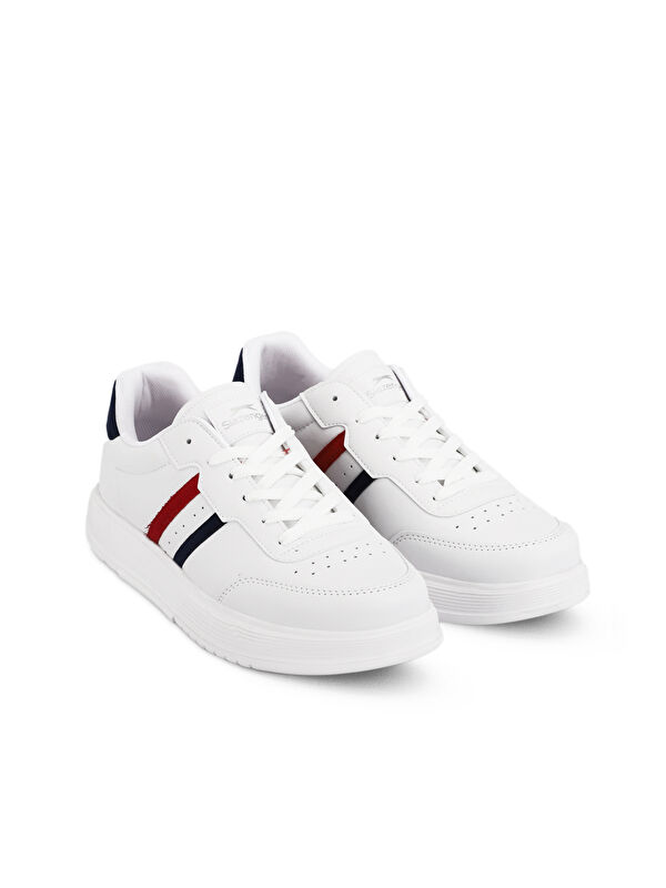 ZIPPER I Kadın Beyaz / Lacivert / Kırmızı Günlük Spor Ayakkabısı - Görsel 3