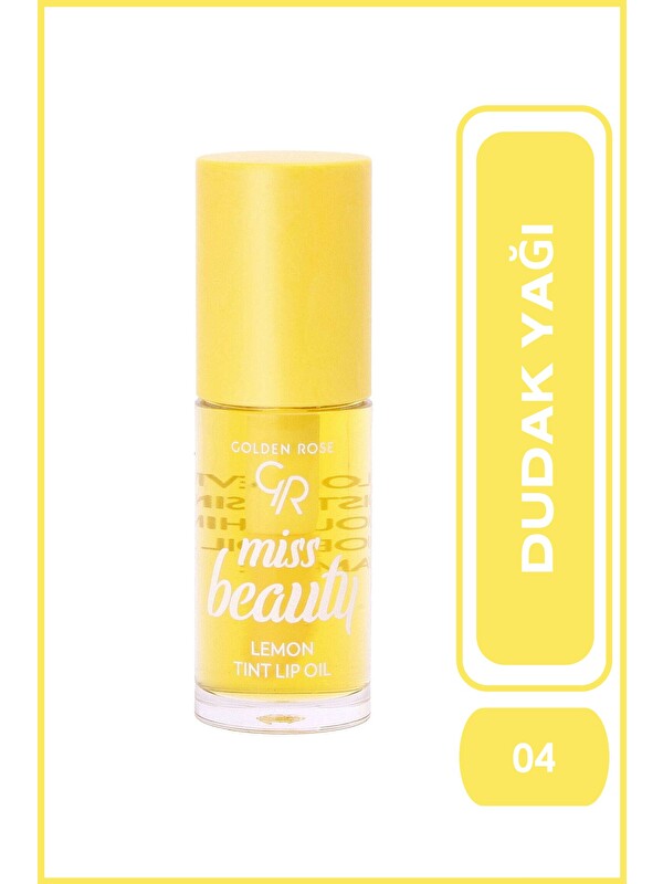 GOLDEN ROSE Miss Beauty Tint Lip Oil No: 04 Lemon - Dudak Yağı