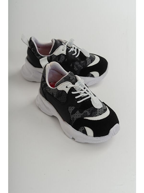 Erkek Çocuk Siyah Ortopedik Destekli Spor Ayakkabı - Görsel 3