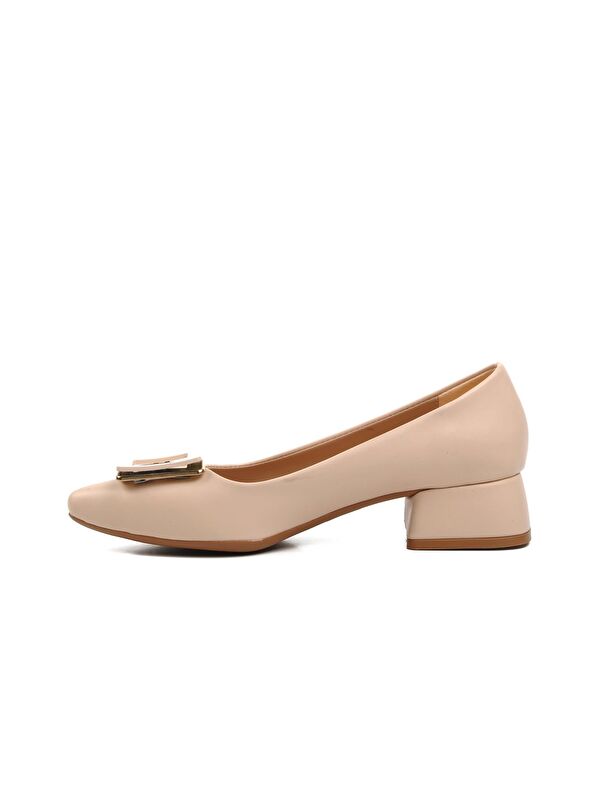 289216 Bej Kadın Topuklu Ayakkabı - Görsel 3