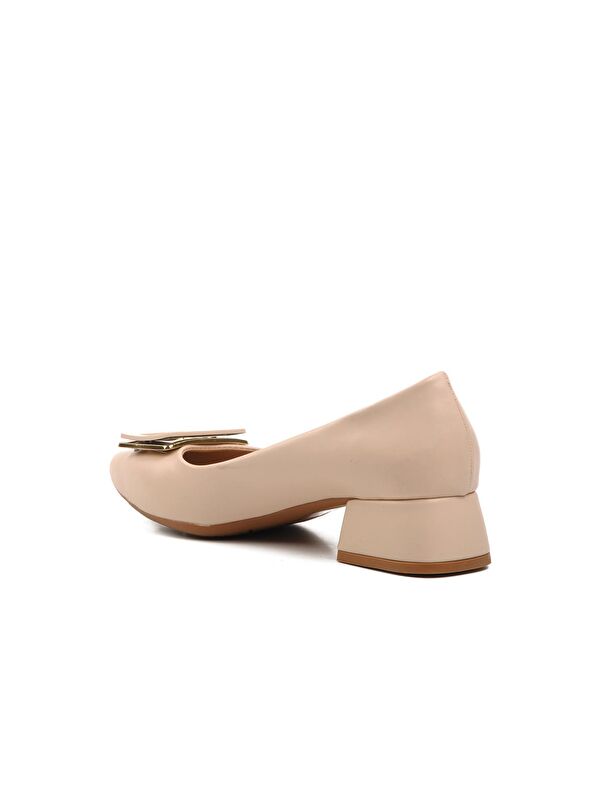 289216 Bej Kadın Topuklu Ayakkabı - Görsel 5