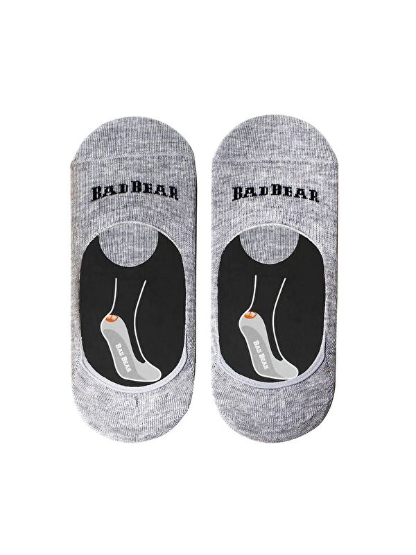 Bad Bear Core Zero Gri Melanj Unisex Babet Çorap