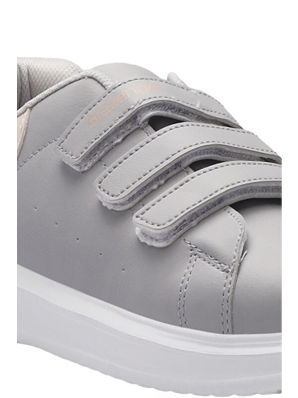 LOVE I Kız Çocuk Cırt Cırtlı Gri / Pembe Günlük Spor Ayakkabısı - Görsel 5