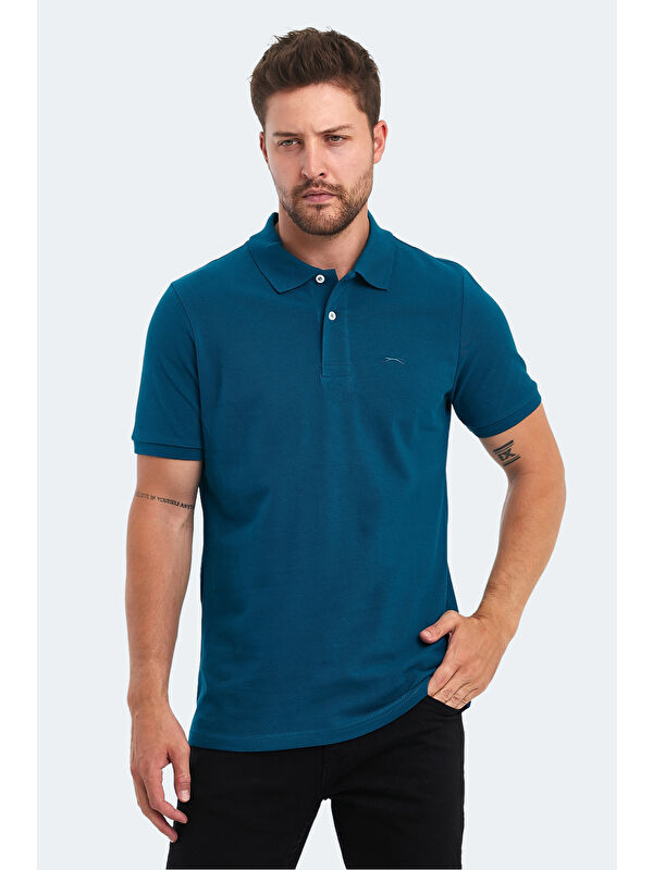 SLAZENGER SOHO Erkek %100 Pamuk Tişört Petrol