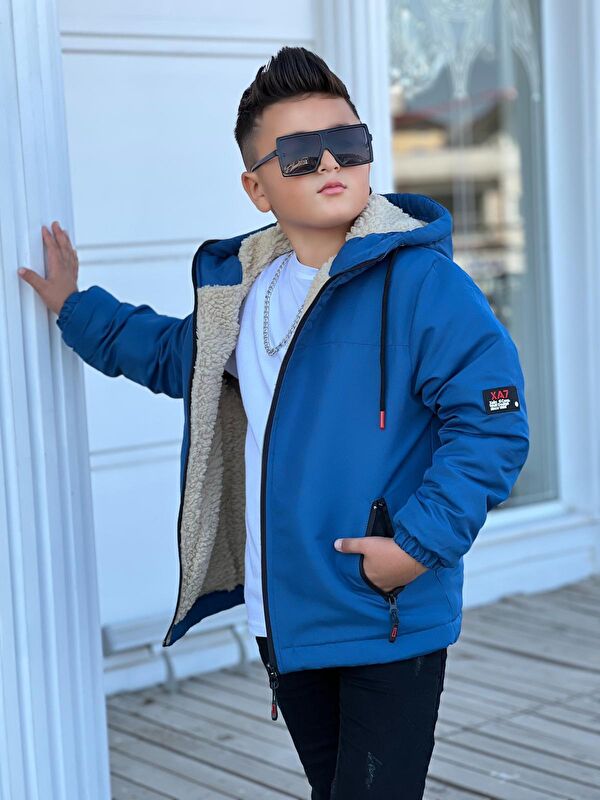 Pina Kids Erkek Çocuk Kapüşonlu İçi Kürklü Mont KM3050