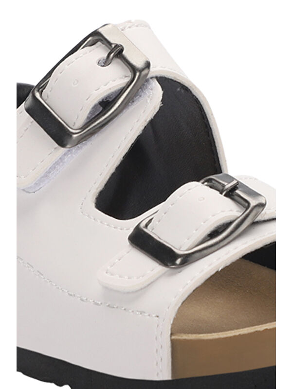 KOBBY Unisex Çocuk Beyaz Sandalet - Görsel 5