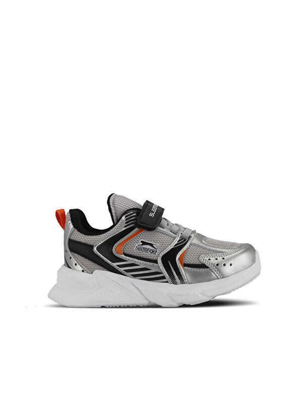 SLAZENGER KENDALL Unisex Çocuk Cırt Cırtlı Gri / Siyah Günlük Spor Ayakkabısı