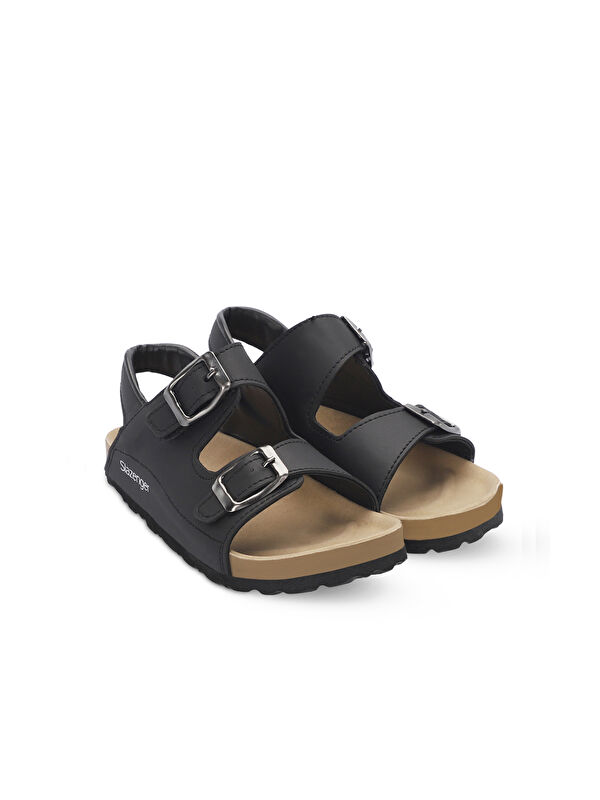 KOBBY Unisex Çocuk Siyah Sandalet - Görsel 3