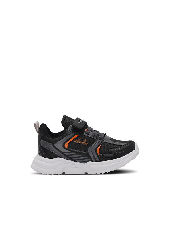SLAZENGER KENDALL Unisex Çocuk Cırt Cırtlı Siyah / Koyu Gri Günlük Spor Ayakkabısı