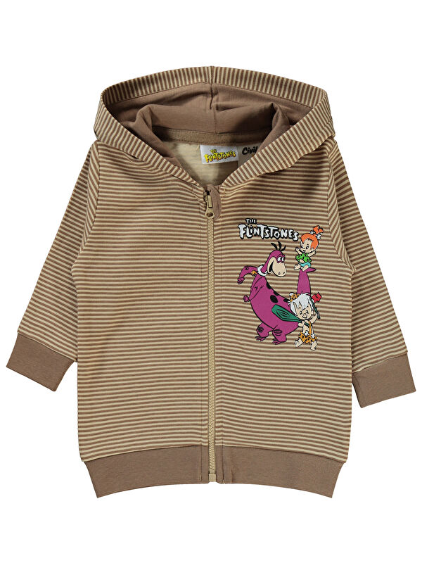 The Flintstones Erkek Bebek Hırka 6-18 Ay Sütlükahve