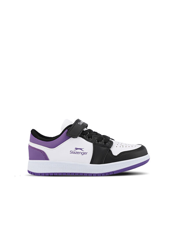 PRINCE I Kız Çocuk Cırt Cırtlı Beyaz / Mor Günlük Spor Ayakkabısı - Görsel 2