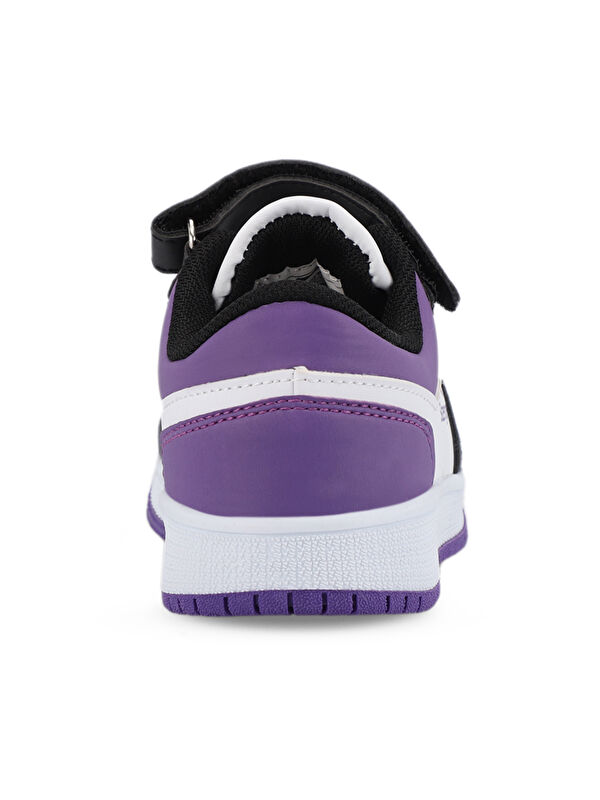 PRINCE I Kız Çocuk Cırt Cırtlı Beyaz / Mor Günlük Spor Ayakkabısı - Görsel 7