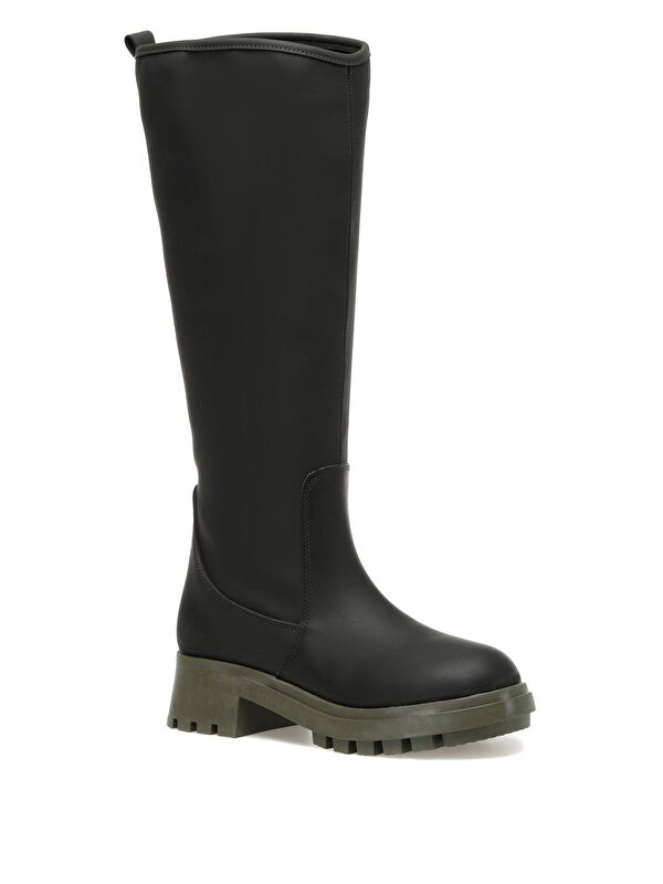 CW22063 2PR Haki Kadın Düz Çizme - Görsel 3