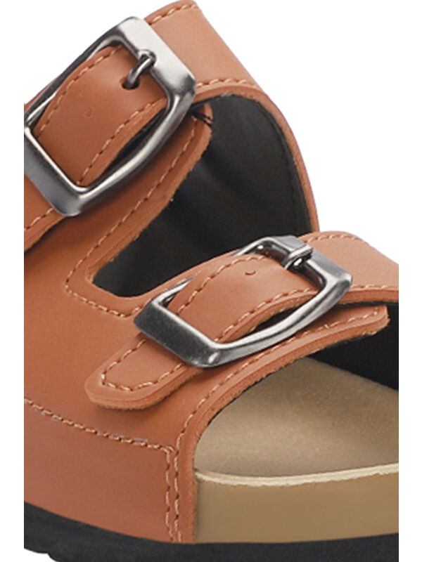 KOBBY Unisex Çocuk Taba Sandalet - Görsel 5