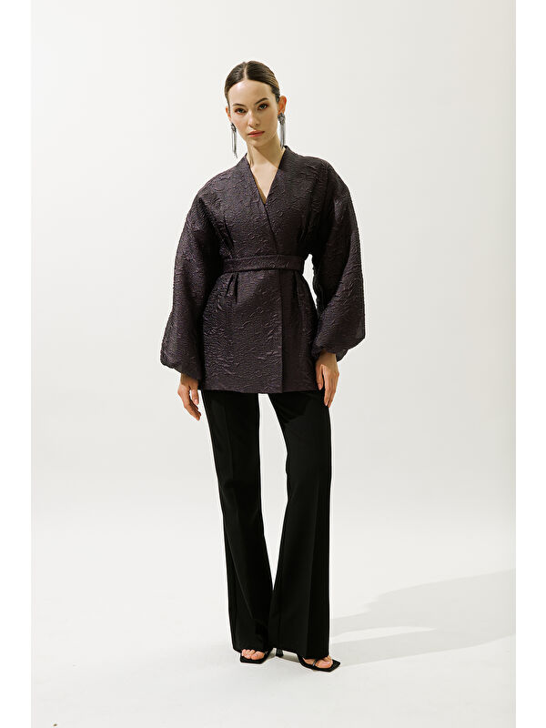 Manuka Jakar Organze Kimono Mor