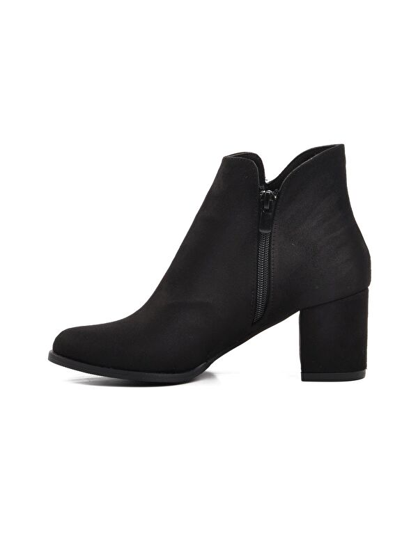 262079 Siyah Süet Kadın Topuklu Bot - Görsel 3