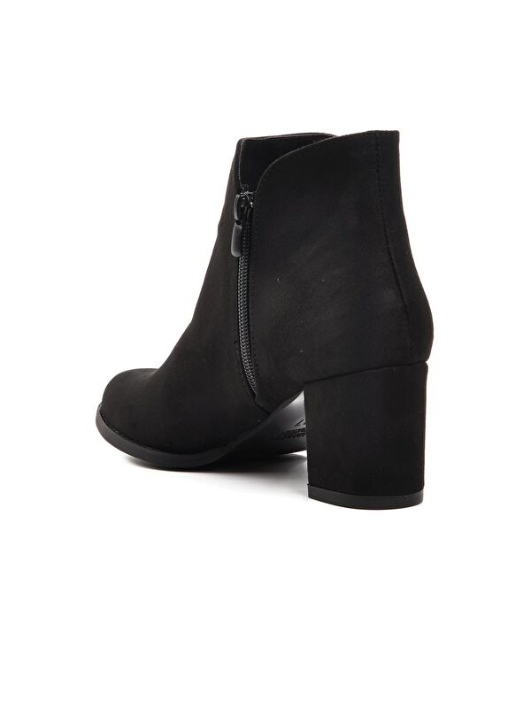 262079 Siyah Süet Kadın Topuklu Bot - Görsel 5